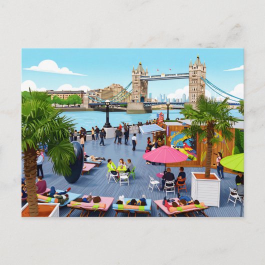 ロンドンの夏の情景 ポストカード (正面)