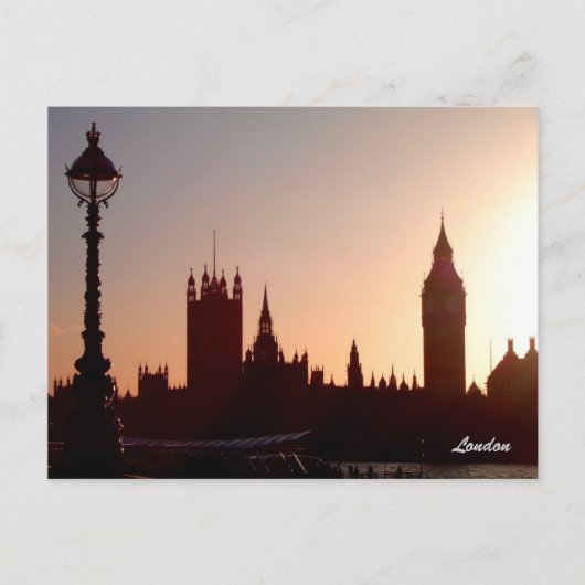 ロンドンの夕日 ポストカード (正面)