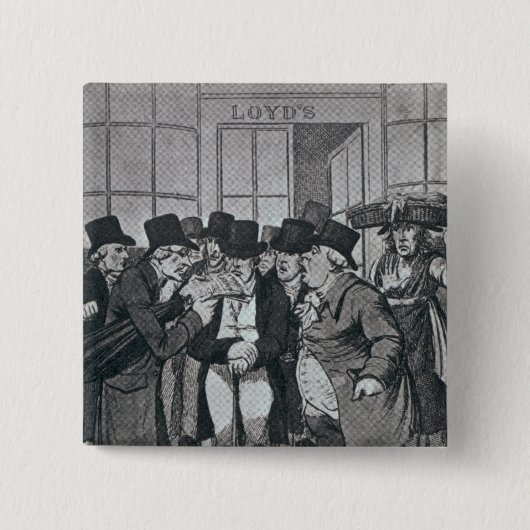 ロンドンの外のLloyds 缶バッジ (正面)