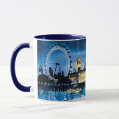 ロンドンの夜景の水彩画 #2 マグカップ (左)