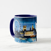 ロンドンの夜景の水彩画 #2 マグカップ (正面左)