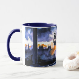 ロンドンの夜景の水彩画 #3 マグカップ