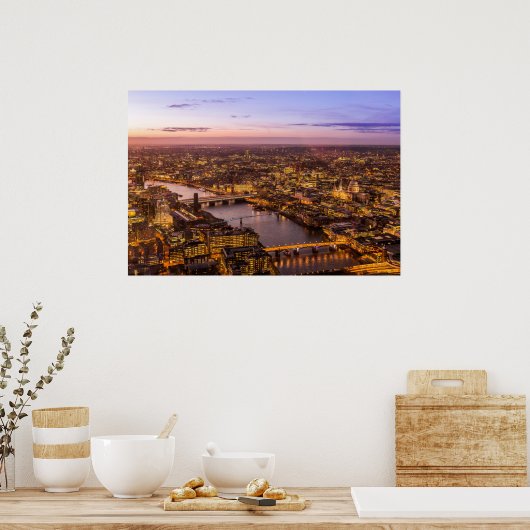 ロンドンの夜景 ポスター (キッチン)