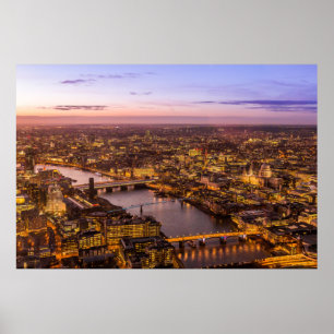ロンドンの夜景 ポスター