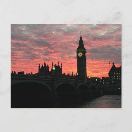 ロンドンの夜落ち ポストカード (正面)