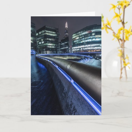 ロンドンの夜 カード (黄色い花)