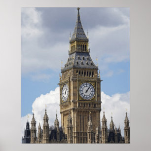 ロンドンの大きなベンと議会の家々 ポスター