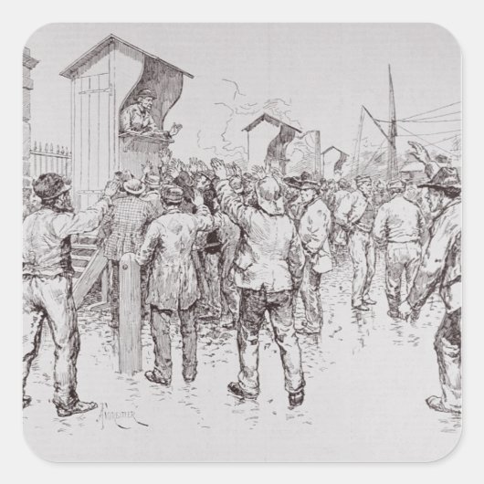 ロンドンの失業者 スクエアシール (正面)