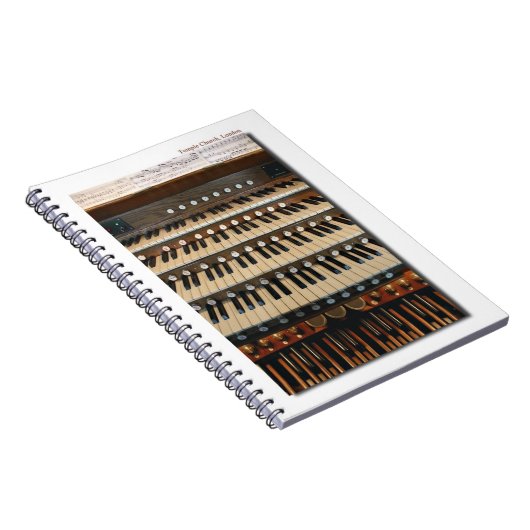 ロンドンの寺院教会器官のノート ノートブック (右側)