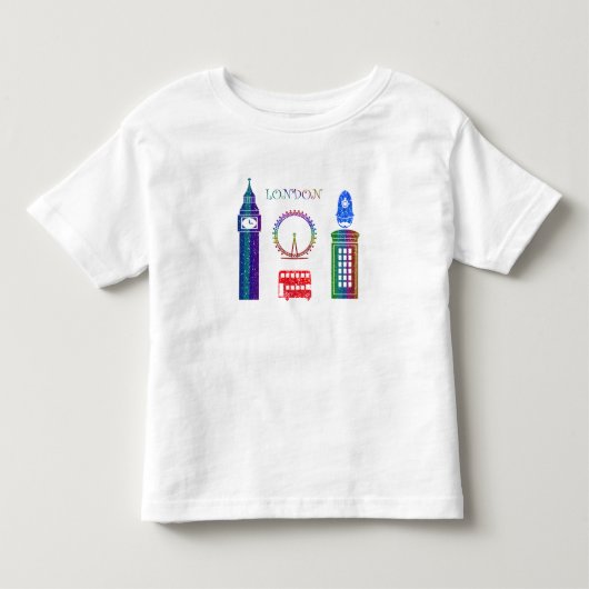 ロンドンの幼児の罰金のジャージーのTシャツ トドラーTシャツ (正面)