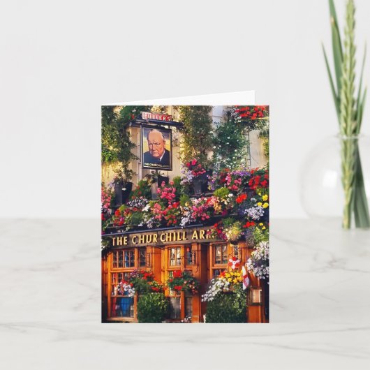 ロンドンの情景の折り畳まれたグリーティングカード カード (正面)