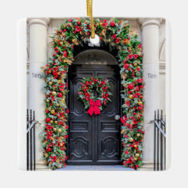 ロンドンの扉:祝祭のクリスマス セラミックオーナメント