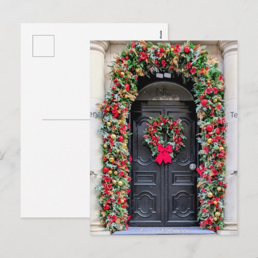 ロンドンの扉:祭りのクリスマス ポストカード (正面/裏面)