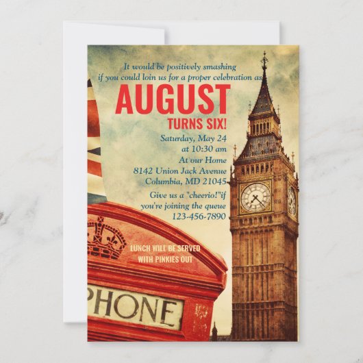 ロンドンの招待 招待状 (正面)