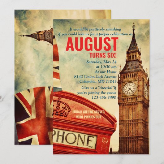 ロンドンの招待 招待状 (正面/裏面)