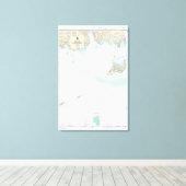 ロンドンの新しい港湾図への航海の取組 キャンバスプリント (インサイチュ (ウッドフロア))