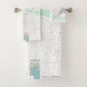 ロンドンの新しい港湾図への航海の取組 バスタオルセット (インサイチュ)