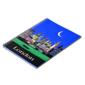 ロンドンの旅行ポスター(Travel poster of London by Night) ノートブック (左側)