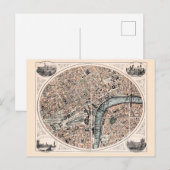 ロンドンの旧地図 ポストカード (正面/裏面)