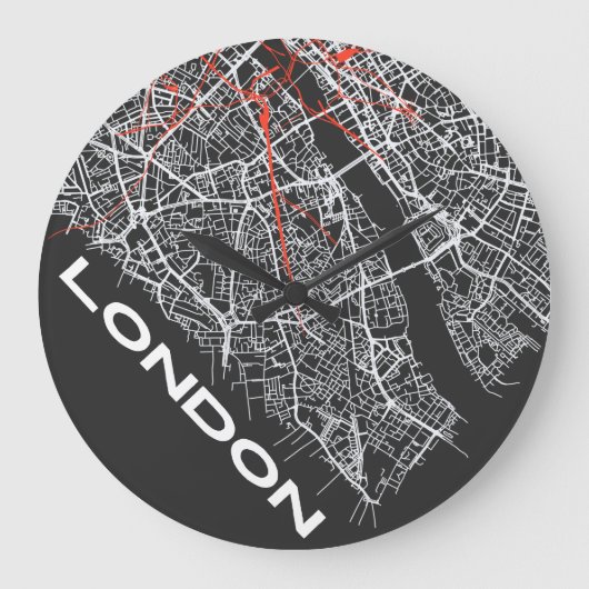 ロンドンの時計のデザイン ラージ壁時計 (正面)