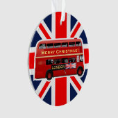 ロンドンの有名で赤いバス オーナメント (正面)