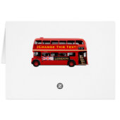 ロンドンの有名な赤バス (裏面横)