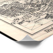 ロンドンの極めて詳細なアンティーク地図1899 ポスター (角)