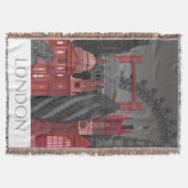 ロンドンの標高バイナイト – 赤 スローブランケット (正面)