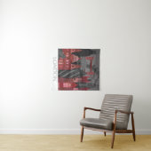 ロンドンの標高バイナイト – 赤 タペストリー (インサイチュ(横))