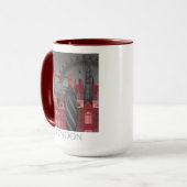 ロンドンの標高バイナイト – 赤 マグカップ (正面左)