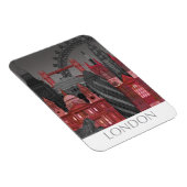 ロンドンの標高バイナイト – 赤 マグネット (右側)