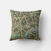 ロンドンの毎日の電信写真の地図 クッション (裏面)