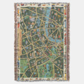 ロンドンの毎日の電信写真の地図 スローブランケット (正面縦)