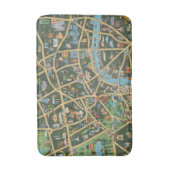 ロンドンの毎日の電信写真の地図 バスマット (正面縦)