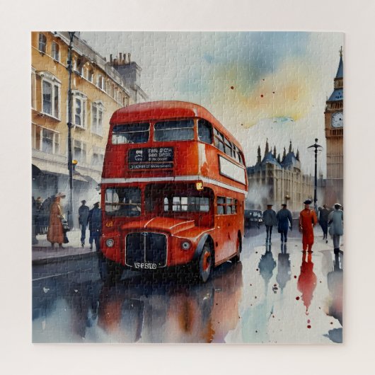 ロンドンの水彩画 ジグソーパズル (縦)
