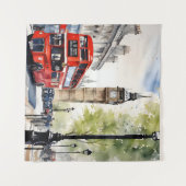 ロンドンの水彩画 タペストリー (正面(横))