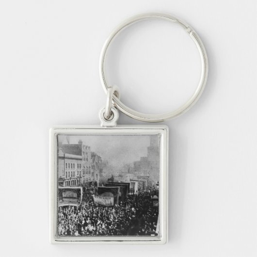 ロンドンの港湾スト1889年 キーホルダー (正面)