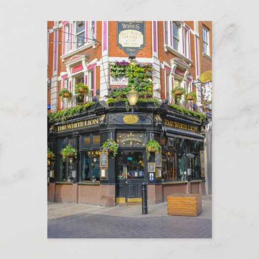 ロンドンの白いライオン、コヴェントガーデン ポストカード (正面)
