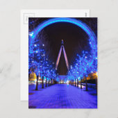 ロンドンの目のクリスマス シーズンポストカード (正面/裏面)