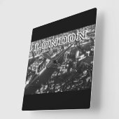 ロンドンの空中写真 スクエア壁時計 (傾斜)