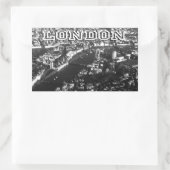 ロンドンの空中眺め 長方形シール (バッグ)