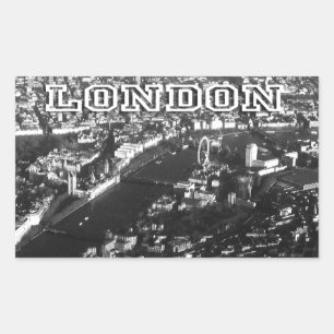 ロンドンの空中眺め 長方形シール