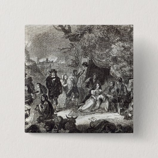 ロンドンの素晴らしい火の間のHighgate分野 缶バッジ (正面)