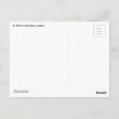 ロンドンの聖ポール大聖堂の夜の秋 ポストカード (裏面)