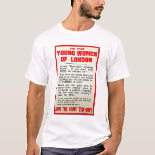 ロンドンの若い女性に、募集ポスター、 Tシャツ