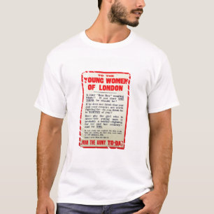 ロンドンの若い女性に、募集ポスター、 Tシャツ