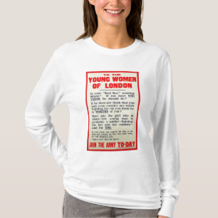 ロンドンの若い女性に、募集ポスター、 Tシャツ
