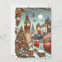 ロンドンの華やかなクリスマス - ビビットなクリスマスカード シーズンカード