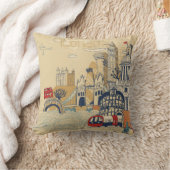ロンドンの落書き場面 クッション (ブランケット)