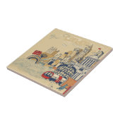 ロンドンの落書き場面 タイル (側面)